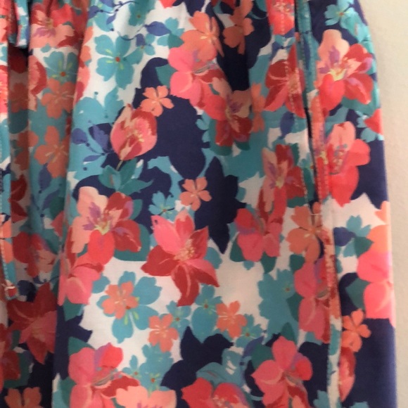 Sunsets Multi Flower Bed Pockets Seaside Skirt MED - Picture 4 of 8